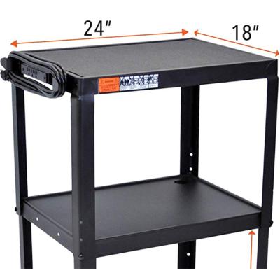 China Modern Mobile Height AV Laptop Cart Adjustable Computer Cart Classroom for sale