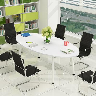 China Luxury Oval PANEL Office Desk Flat Type Conference Table Simple Design Office Meeting Table for sale