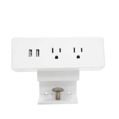 China 2020 Residential / Multi-Purpose Desktop Strip Flange Demountable Power Outlets With USB 2 for sale