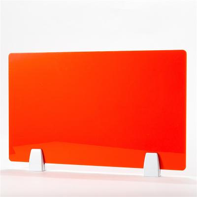 China Factory Supply Plastic Clear Acrylic Desk Divider Sneeze Guard Isolation Board for sale