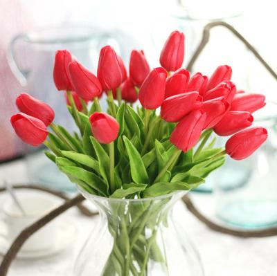 China Elegant Artificial Flowers From China Artificial Flowers For Single Head Tulips Home Decorative Small Flowers for sale