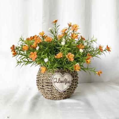 China Simulation Flower Home Decorative Flower Wedding Starry Sky Rose Field Small Daisy Silk Flower Small Daisy Simulation Wild Nordic Soft Flower Decoration for sale