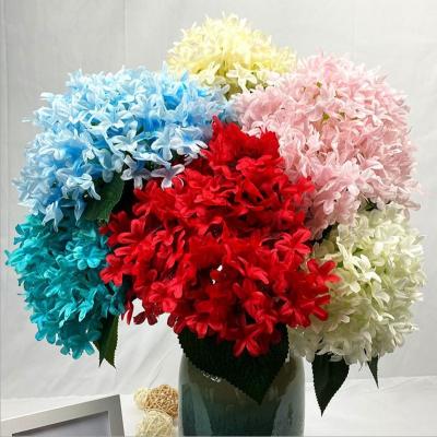 China Beautiful Lilac Hydrangea Silk Flowers Home Decor Colorful Bestseller for sale