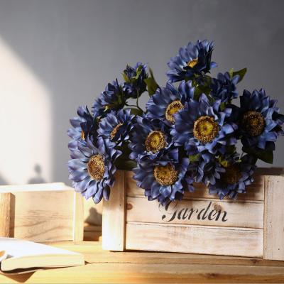 China Home Decor Beautiful Colorful Artificial Flower Decorative Flowers And Garden Sunflowers Artificial Flowers Wedding Decoration for sale