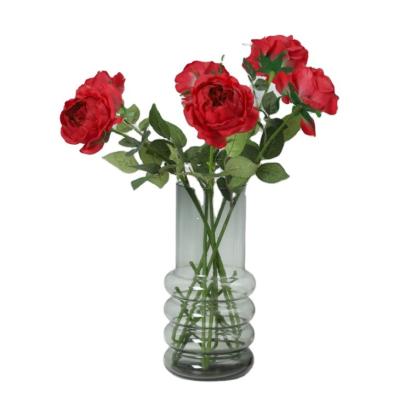 China Silk Red Roses Yiwu Artificial Austin Rose Real Touch Bouquet High Quality Silk for sale