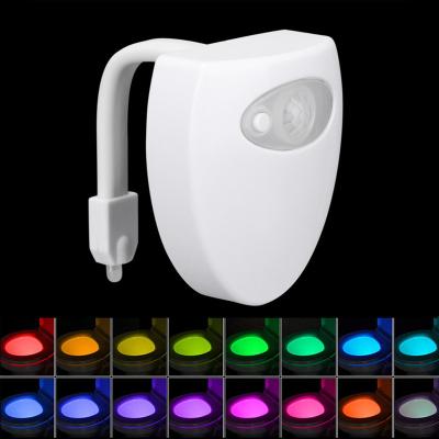 China PIR Toilet Seat Night Light Smart Eco-friendly 16 Colors Waterproof Backlight For Toilet Bowl LED Sensor Luminaria Lamp for sale