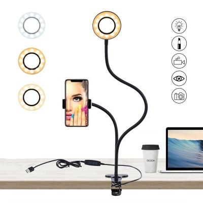 China Custom High Quality Professional Phone 26cm Studio Video Shooting Photography Stand LED Lamp Selfie Ring Light for sale