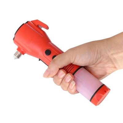 China Multifunctional Belt Cutter Safety Emergency Car Hammer Safety Escape Tool LED Torch Warning Flashlight for sale