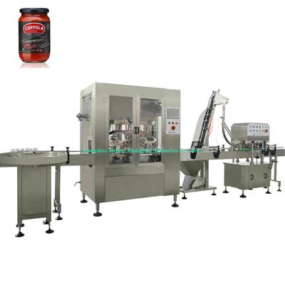 China Food Customized Full Automatic Salad / Curry Pasta Sauce Filling Capping Production Line for sale