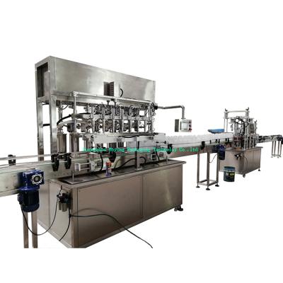 China Full Automatic Food Explosion Proof Piston Dosing 1 Gallon Bottle Liquid/Gel/Detergent Filling Machine 8 Heads Filler Line for sale