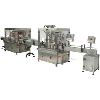 China Automatic Glass Packaging Jam Jar Food Filling Vacuum Capping And Labeling Machine for sale