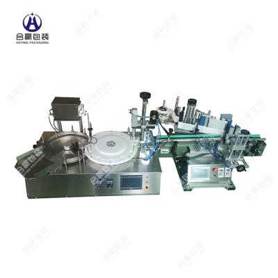 China food table top small batch compact hemp oil/cbd oil filling capping labeling machine for dropper pipette bottle for sale