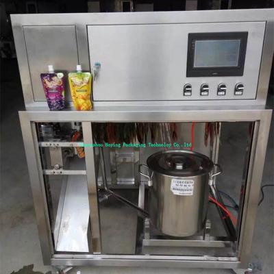 China Food Refill Detergent Package Pouch Automatic Small Size Liquid Detergent Filling Machine for sale