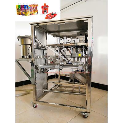 China Small Scale Automatic Food Premade Stand Up Spout Pouch Packaging And Filling Machine for sale