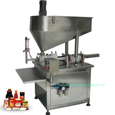 China Peanut Pneumatic Semi Automatic Hard Sauce Food Paste Syringe Filling Machine Thick Sticky Piston Pump for sale