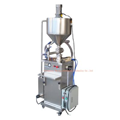 China Semi Automatic Food Hopper Pomade Wax/Ointment Filling Machine Heated Hot Filler for sale