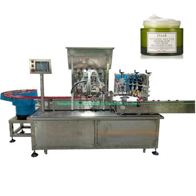 China New Design Automatic Food Cosmetic 6 Heads Cream Filling Machine , Soft Filling Capping for sale