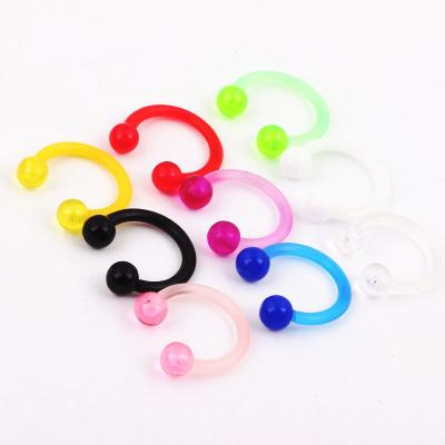 China 9Pcs Acrylic UV Punk Nose Rings for sale