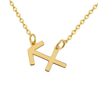 China Lead Free Female 12 Zodiac Sign Necklace Elegant Pendant Charms Gold Choker Astrology Chain Necklaces for sale