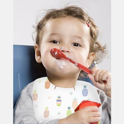 China 5pcs Antibacterial Bag Packed Disposable Baby Apron Bib For Girl/Boy OEM Baby Disposable Paper Bib for sale