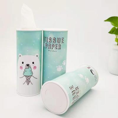 China Wholesale High Quality Facial Tissue Box Tissue Cylinder Car Facial Tissue Paper for sale