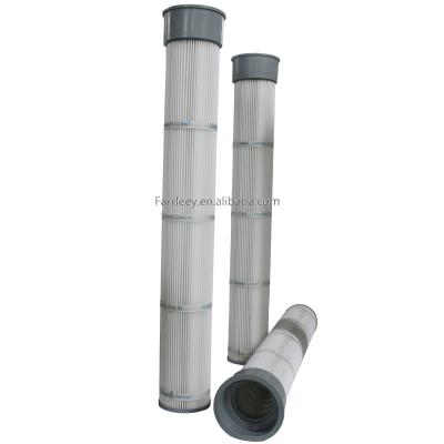 China Cement Industry Farrleey Replacement Pleated Industrial Filter Cartridge for sale