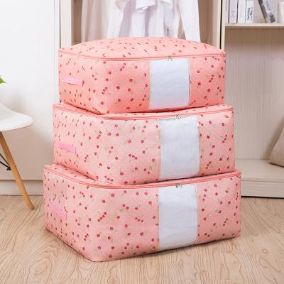 China Sustainable Manufacturer Large Capacity Foldable Clothing Quilt Cover Storage Bags Organizer for sale