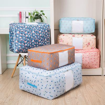 China Viable Custom Foldable Blankets Clothes Closet Organizer Home Quilt Oxford Storage Bag for sale