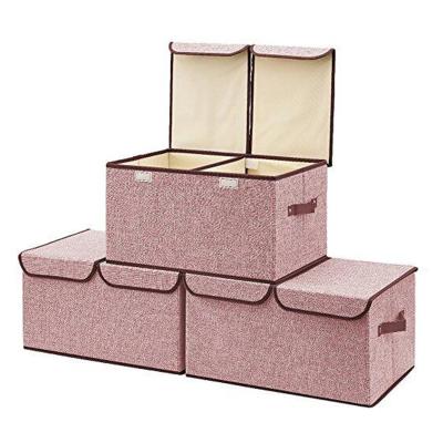 China Simple Concise Folding Vintage One Piece Square Container Multi Purpose Storage Boxes With Lid for sale