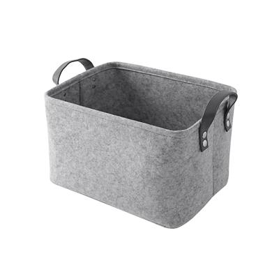 China Selling Cheap Price Durable Well Easy To Carry Square Felt Clothing Laundry Storage Basket for sale