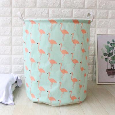 China Durable Customize Large Printed Waterproof Collapsible Laundry Storage Organization Cheap Folding Basket for sale