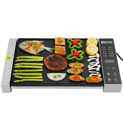 China New Household Style Household Non-stick Aluminum Smokeless Electric Barbecue Pan Grill Plate for sale