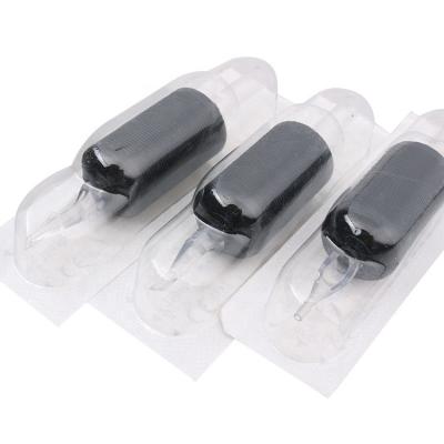 China 55units Permanent Disposable Tattoo Tube Black Silicone Tattoo Grip Removal, Straight, Pi for sale