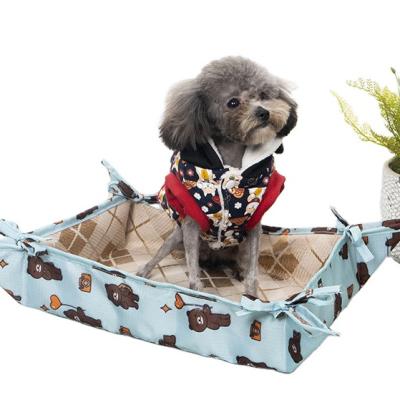 China Removable And Washable Pet Cooling Mat Summer Pet Beds Cushion New Fashion Dog Kennel for sale