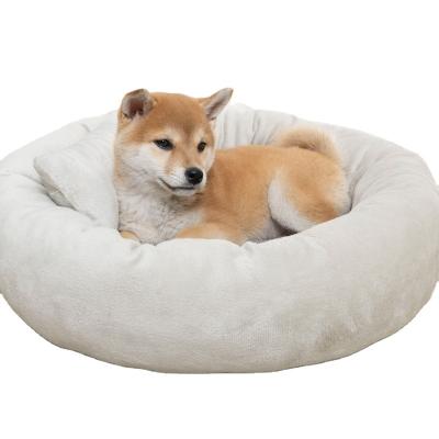 China Round Stocked Deep Sleep Pet Nest Mat for Cats and Dogs Winter Cat and Dog Plush Bed Mat for sale