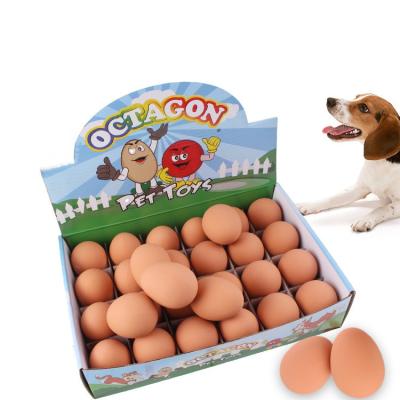 China New Pet Products Egg Ball Egg Stocked Cute Dog Chew Toy Realistic Pet Bouncy Toy for sale