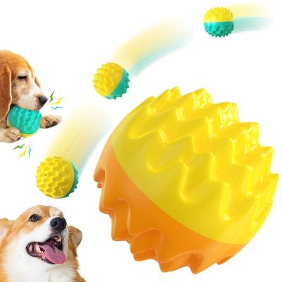 China New Amazon Pet Products Toy Squeaky Ball Training Stocked Molar Ball Dog Toy for sale