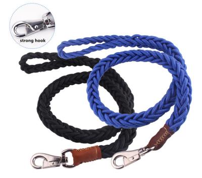 China Nylon Ply Woven Pet Leash Collar Large 8 Ply Pet Leash Collar Dog Leash Chain Stocked for sale