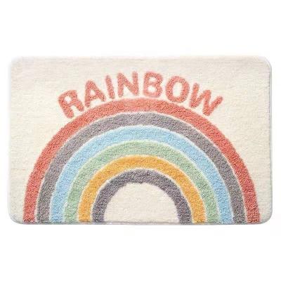 China Wholesale Washable Bath Mats Rainbow Rugs Bath Mats Door Mats for sale