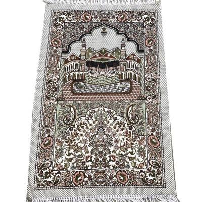 China Washable Cotton Prayer Mat Portable Muslim Prayer Mat Blanket Tassel Tapestry Decorative Mats Rug On Sale for sale