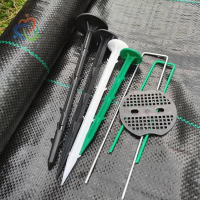 China Plastic Plant Cover Fix Peg Staples For Garden Weed Mat Fabric Weed Barrier Nails Staples for sale