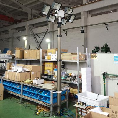 China 6m vehicle side mounting move lighting tower- 6000W lamps for sale