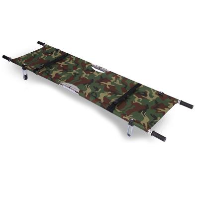 China Hospital/Professional Light Price Cheap Aluminum Firefighting Manufacture 2 Section Canvas Folding Hospital Stretchers for sale