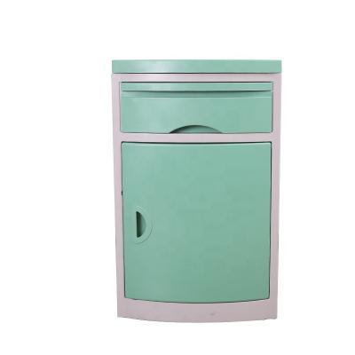 China Used In Hospital Medical Furniture Multi Color ABS Bedside Locker Side Hospital Medical Table With Drawer And Cupboard for sale