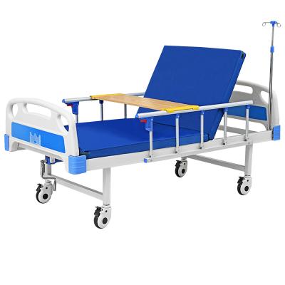 China Used in hospital hospital furniture medical use in ward manual 1 crank one function hospital bed for patient for sale