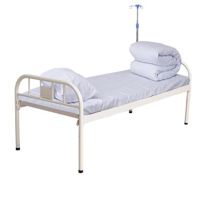 China Used in Hebei hospital factory sale hospital equipment manufacturer single patient metal flat frame bed hospital medical clinic bed for sale