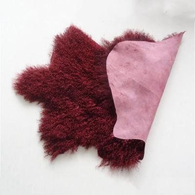 China Eco-friendly Tibet Lamb Rug Tibet Tuscany Sheepskin Fur Blanket Mongolian Rug Tibet Rug for sale