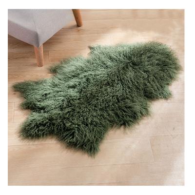 China 100% Real Fur Flurry Tibet Lambskin Wool Eco-friendly Mongolian Hair Long Rugs Soft Blankets For Home Decorate for sale