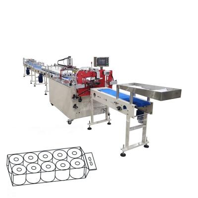 China Hot Sale Semi Automatic Multi Rolls Toilet Paper Package Wrapping Machines Price For Hotels for sale