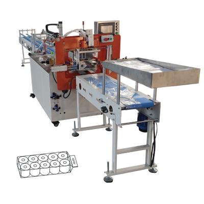 China Semi Automatic Hotels CE Small Toilet Paper Roll Paper Package Packing Machine for sale